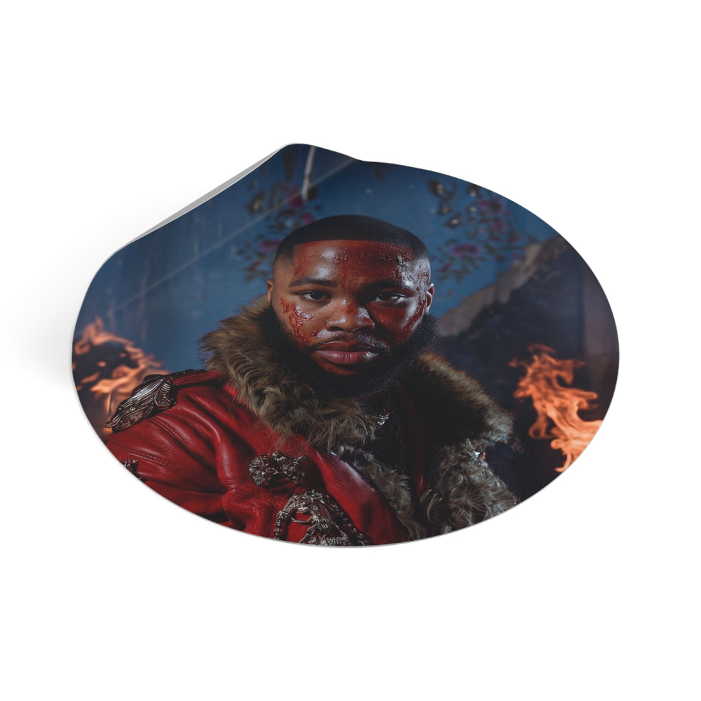 "JULIUS" Round Vinyl Album Cover Sticker