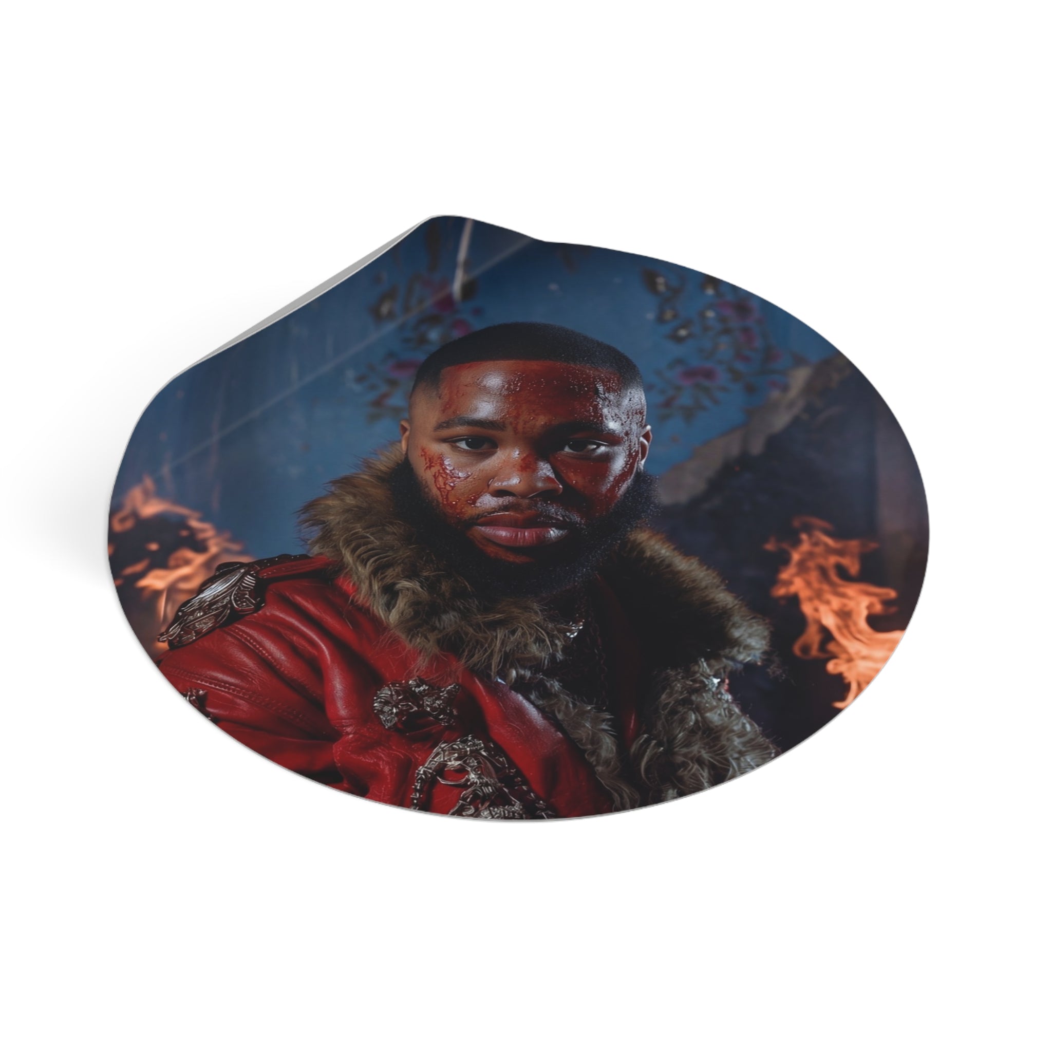"JULIUS" Round Vinyl Album Cover Sticker
