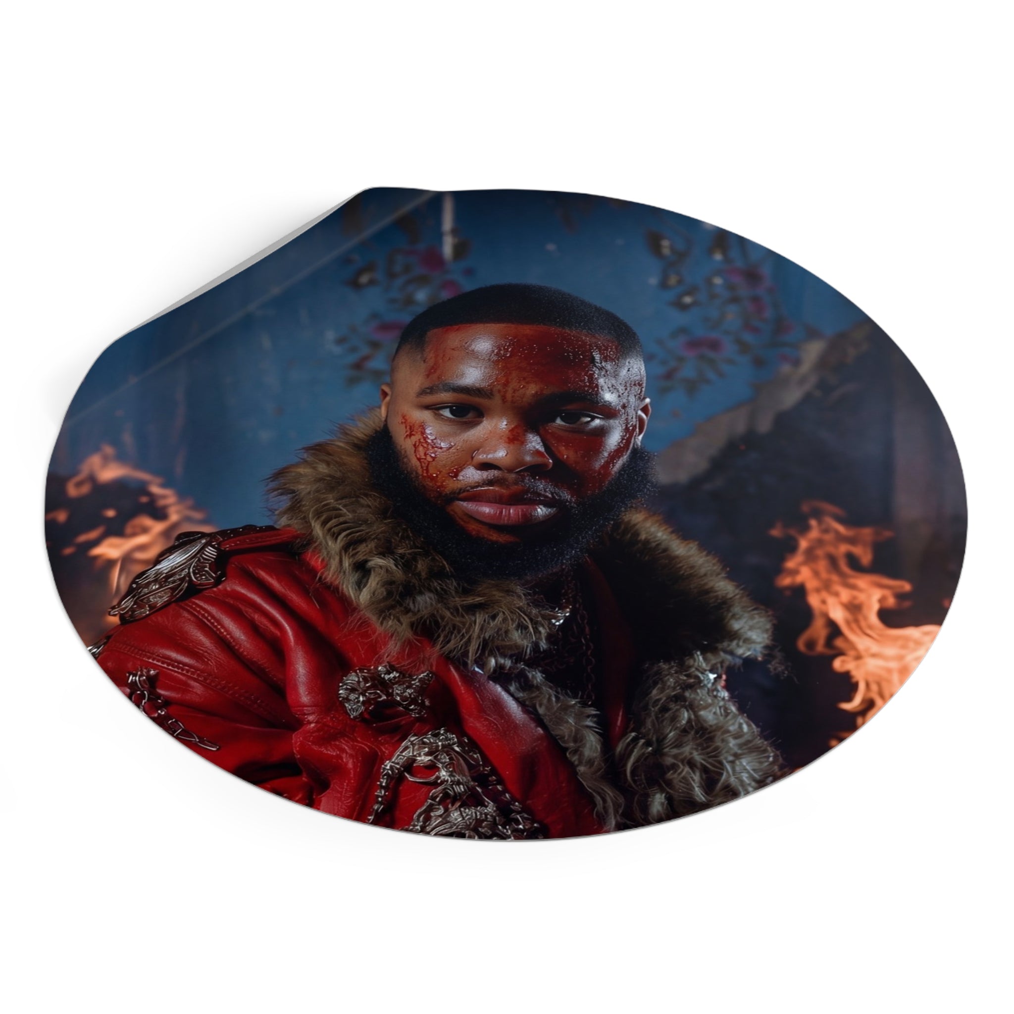 "JULIUS" Round Vinyl Album Cover Sticker