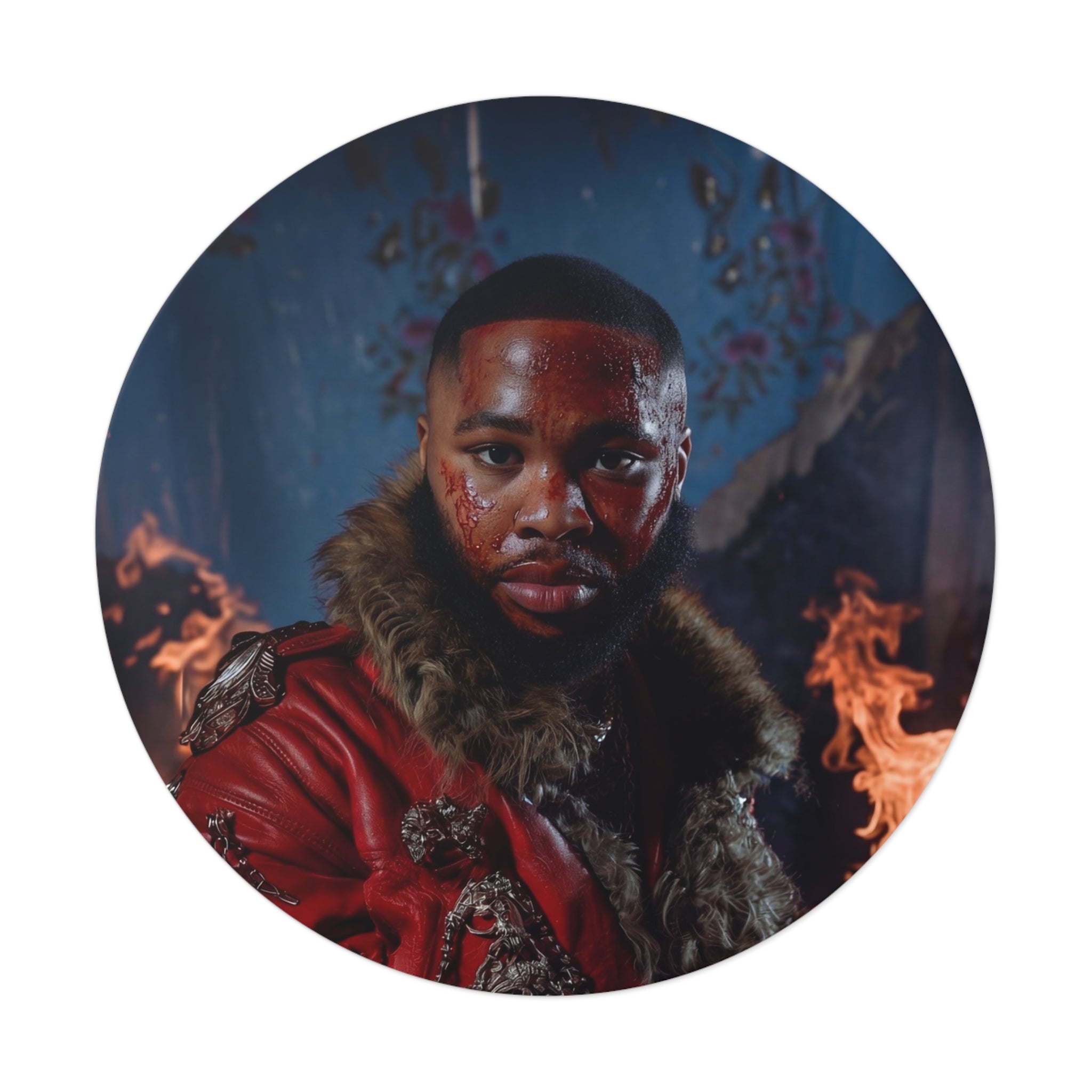 "JULIUS" Round Vinyl Album Cover Sticker