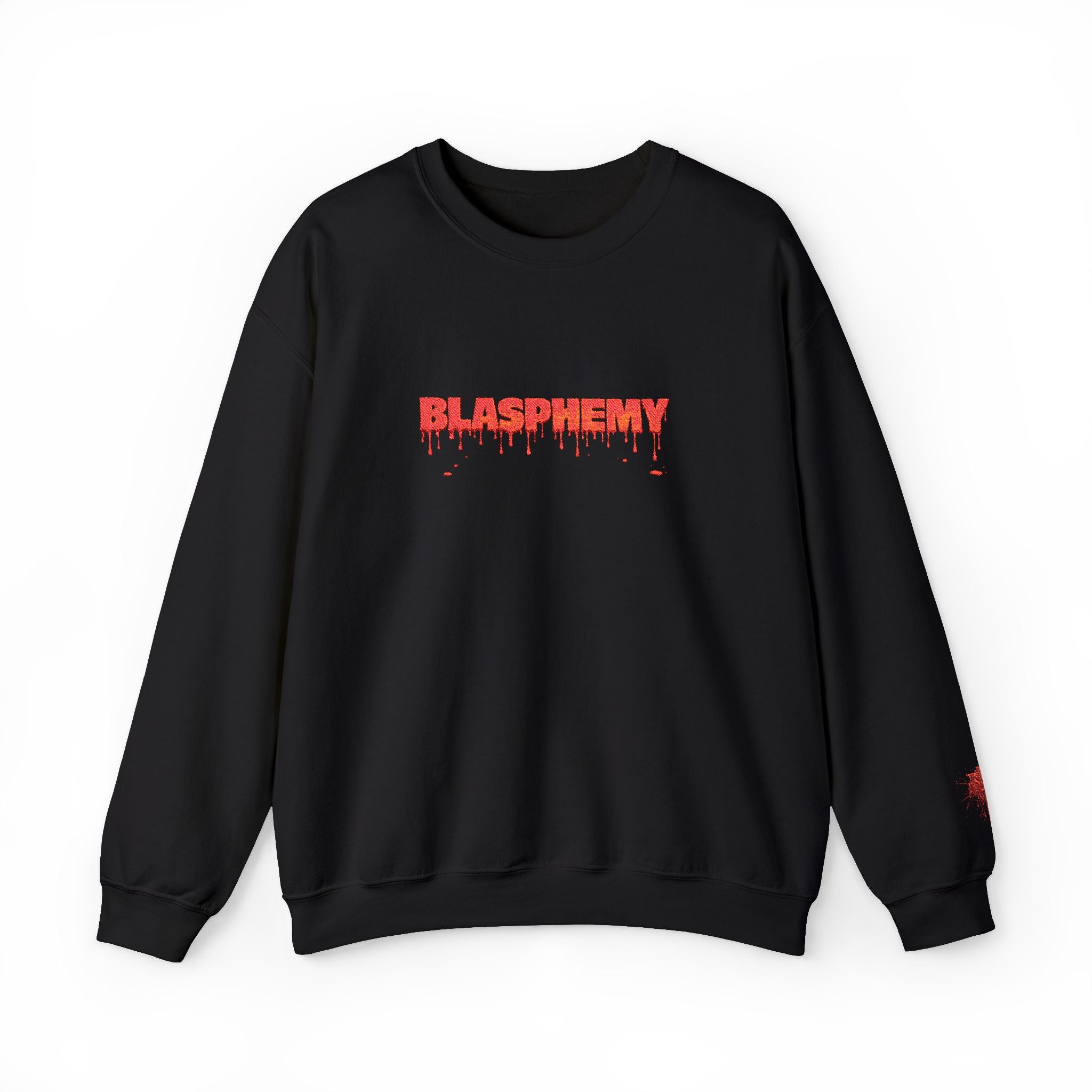 Embroidered Blasphemy Drip Logo Crewneck Sweatshirt