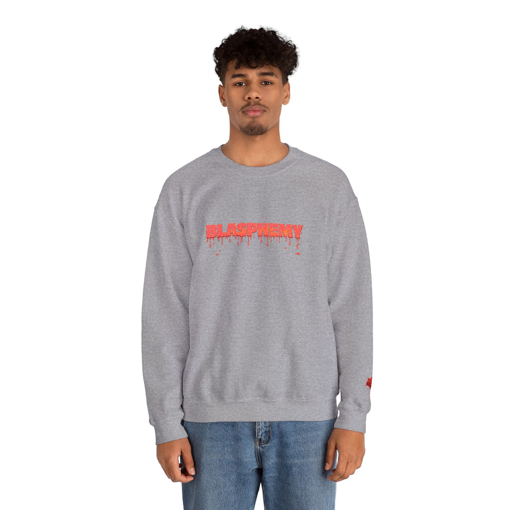 Embroidered Blasphemy Drip Logo Crewneck Sweatshirt