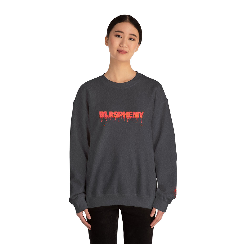 Embroidered Blasphemy Drip Logo Crewneck Sweatshirt