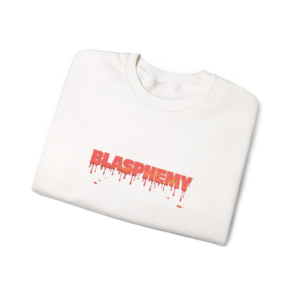Embroidered Blasphemy Drip Logo Crewneck Sweatshirt