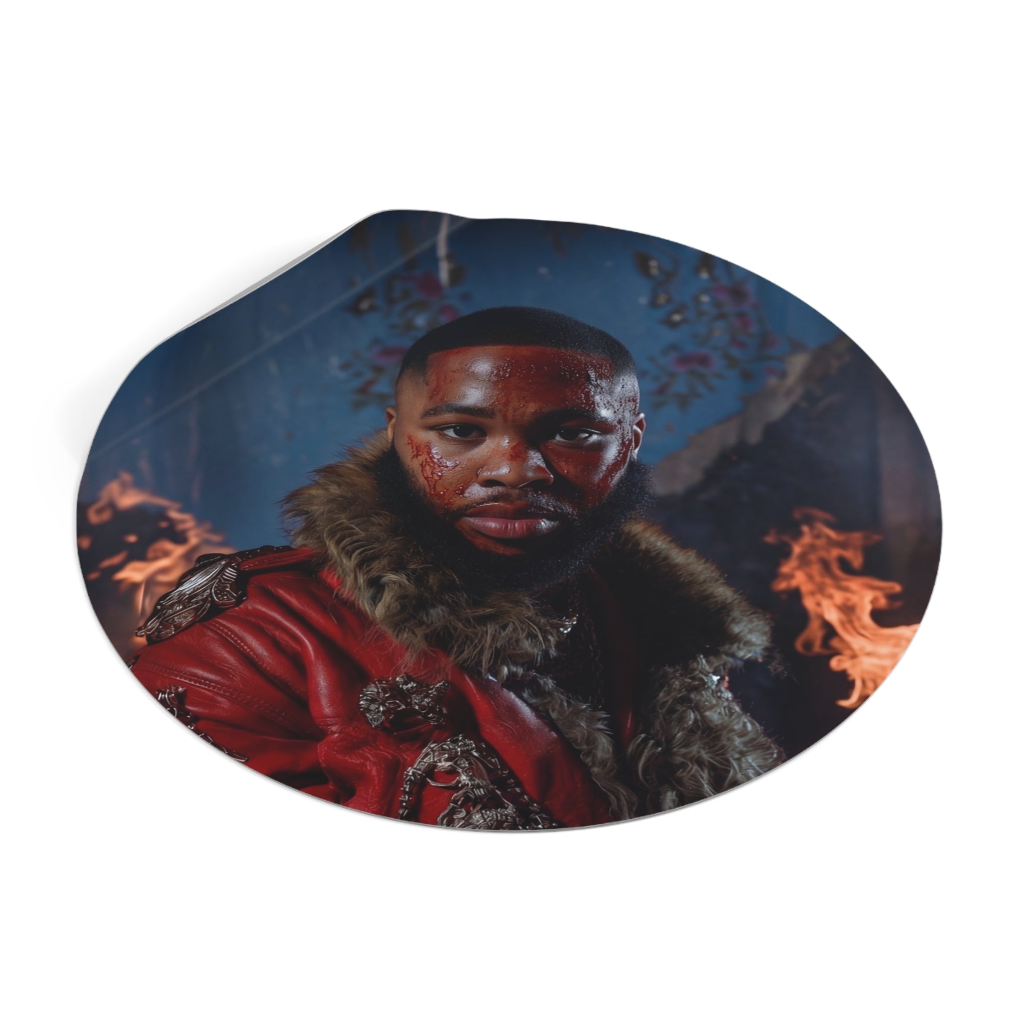 "JULIUS" Round Vinyl Album Cover Sticker