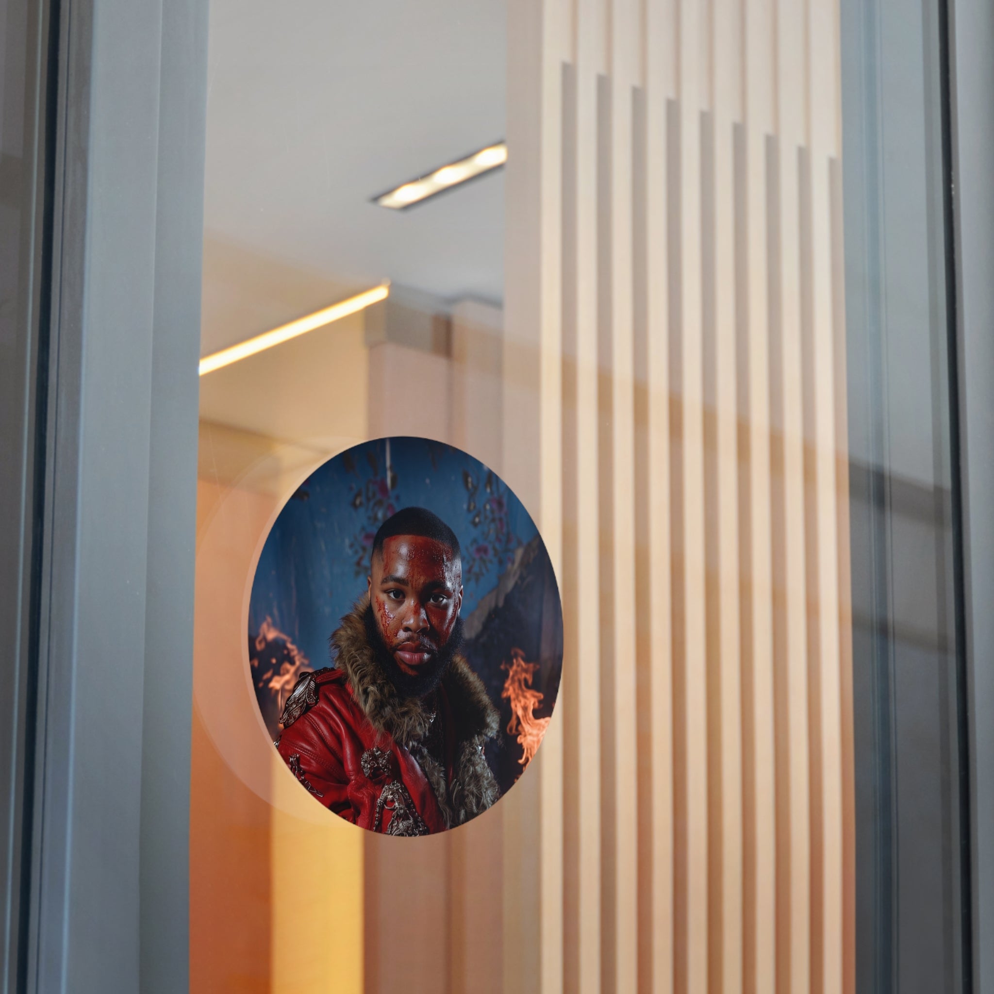 "JULIUS" Round Vinyl Album Cover Sticker