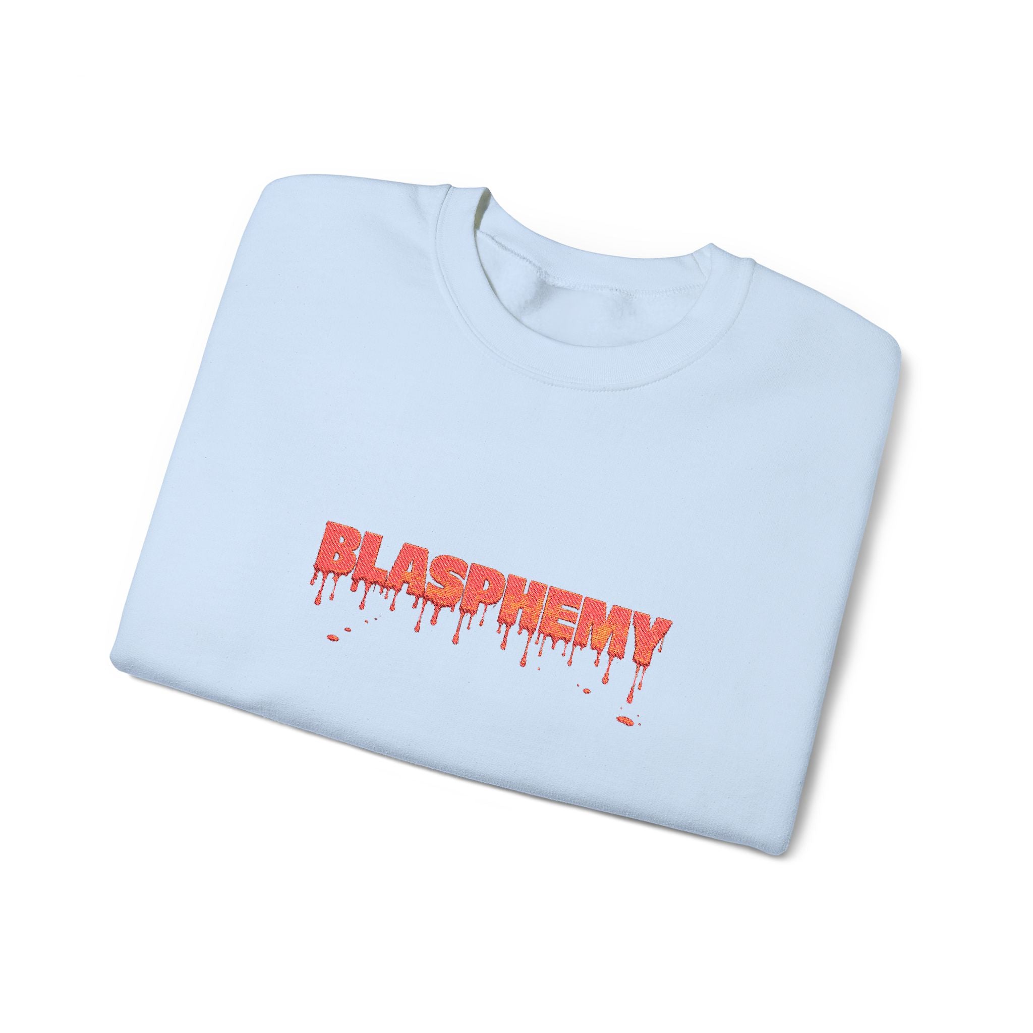 Embroidered Blasphemy Drip Logo Crewneck Sweatshirt