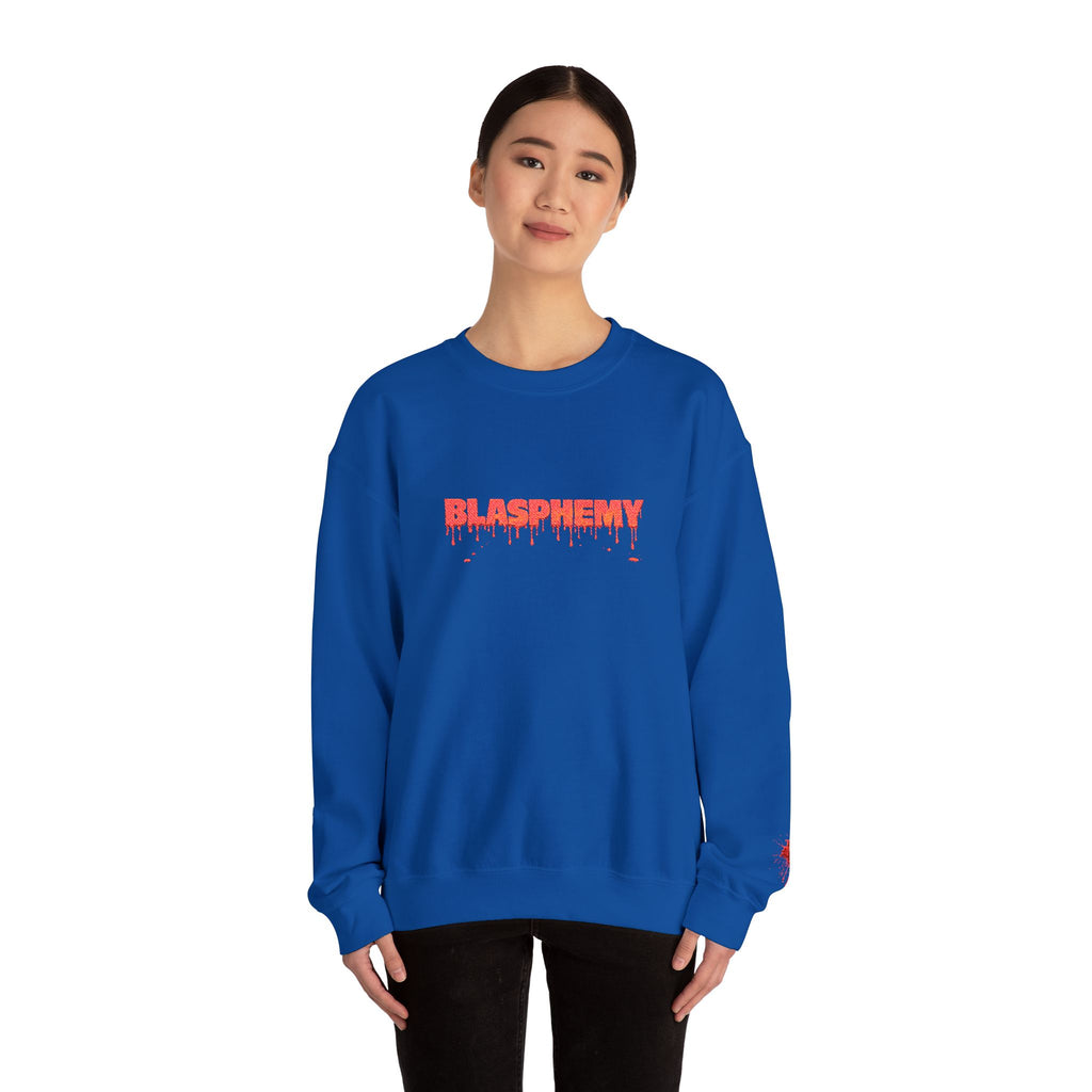 Embroidered Blasphemy Drip Logo Crewneck Sweatshirt