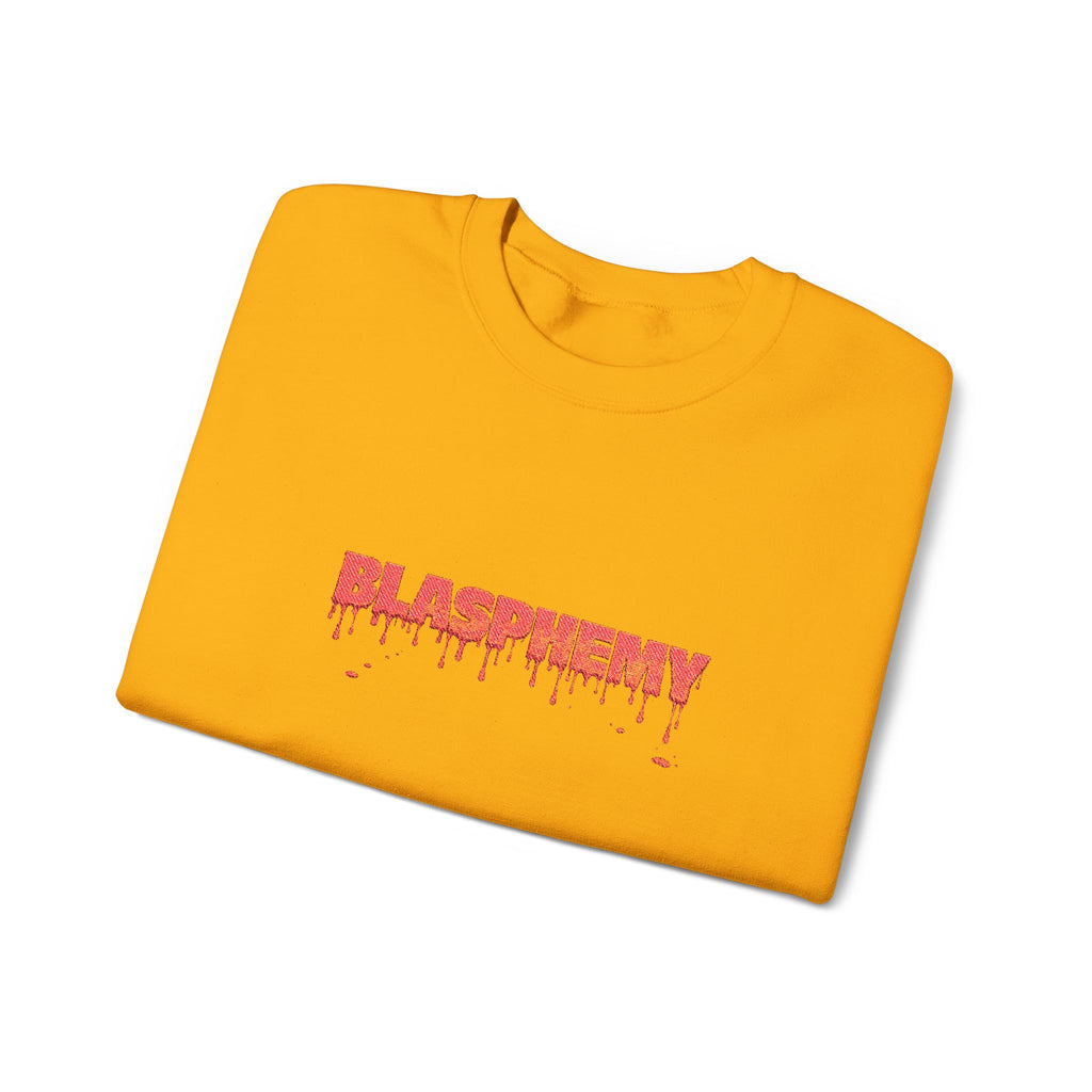 Embroidered Blasphemy Drip Logo Crewneck Sweatshirt