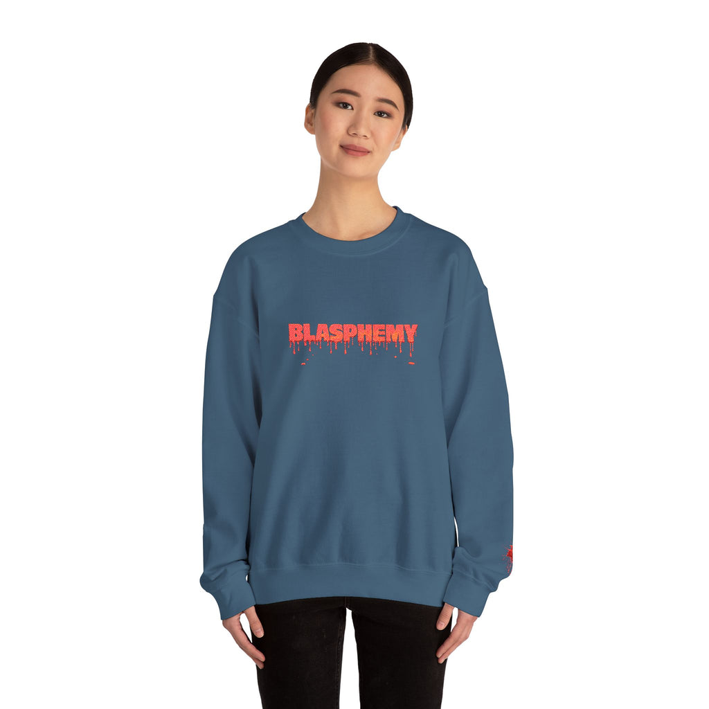 Embroidered Blasphemy Drip Logo Crewneck Sweatshirt