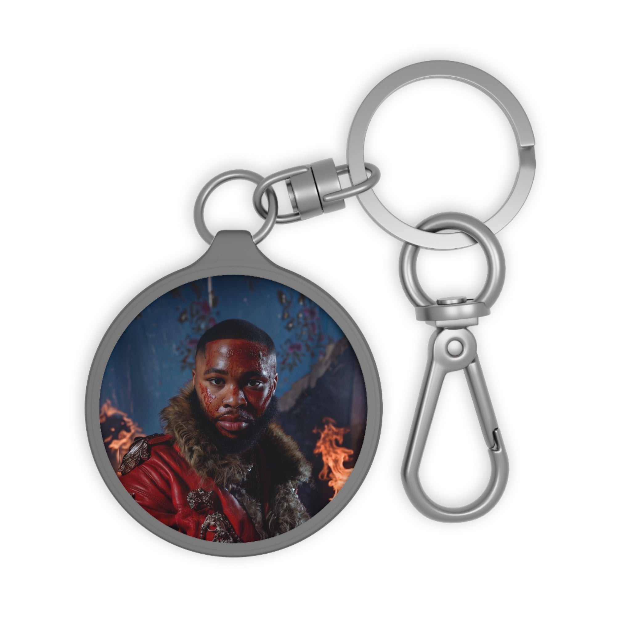 "JULIUS" Round Photo Keychain