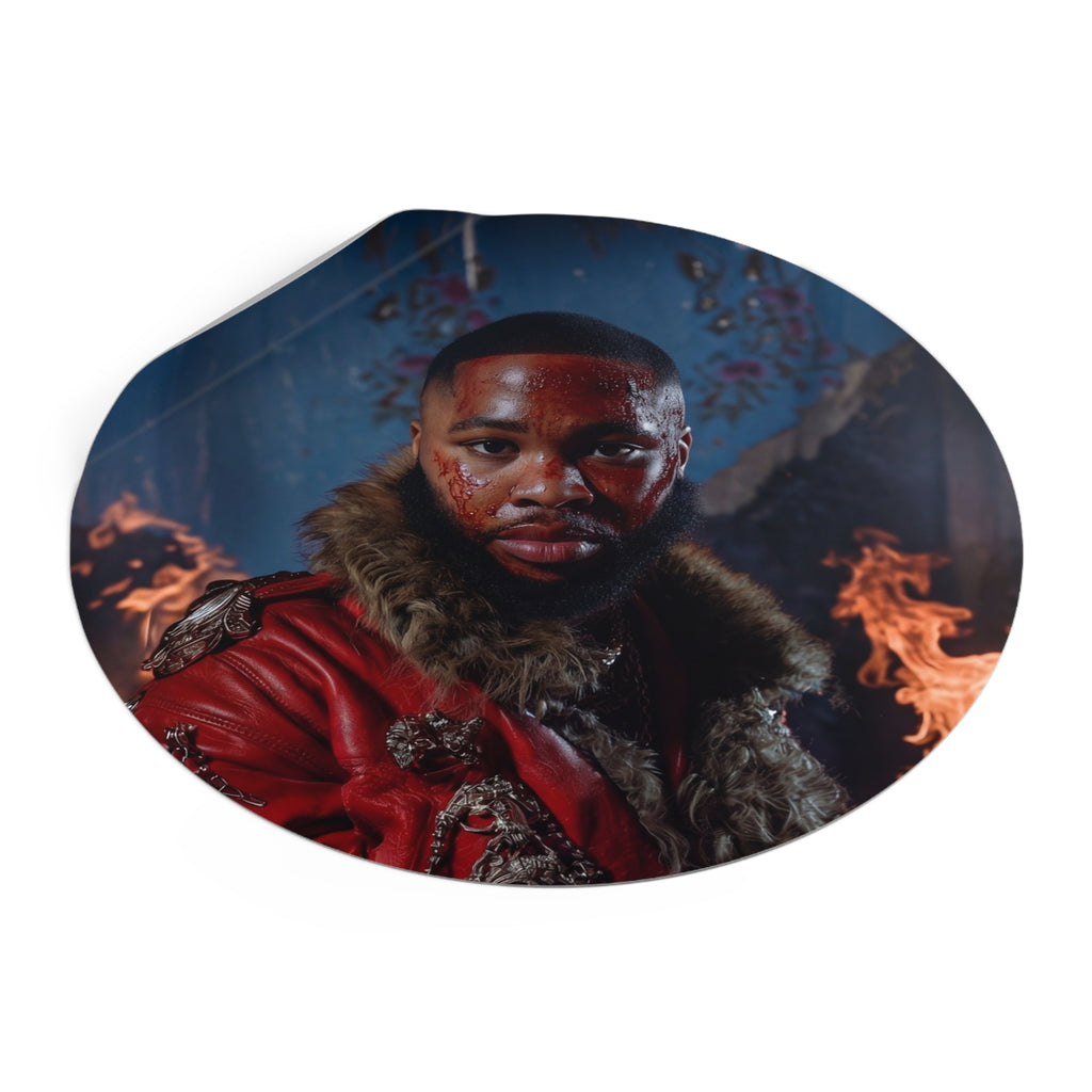 "JULIUS" Round Vinyl Album Cover Sticker