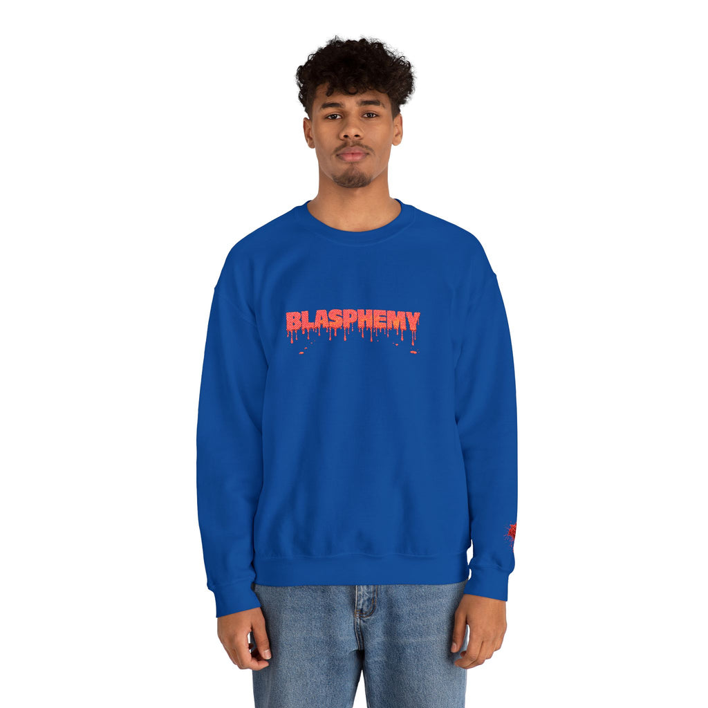 Embroidered Blasphemy Drip Logo Crewneck Sweatshirt