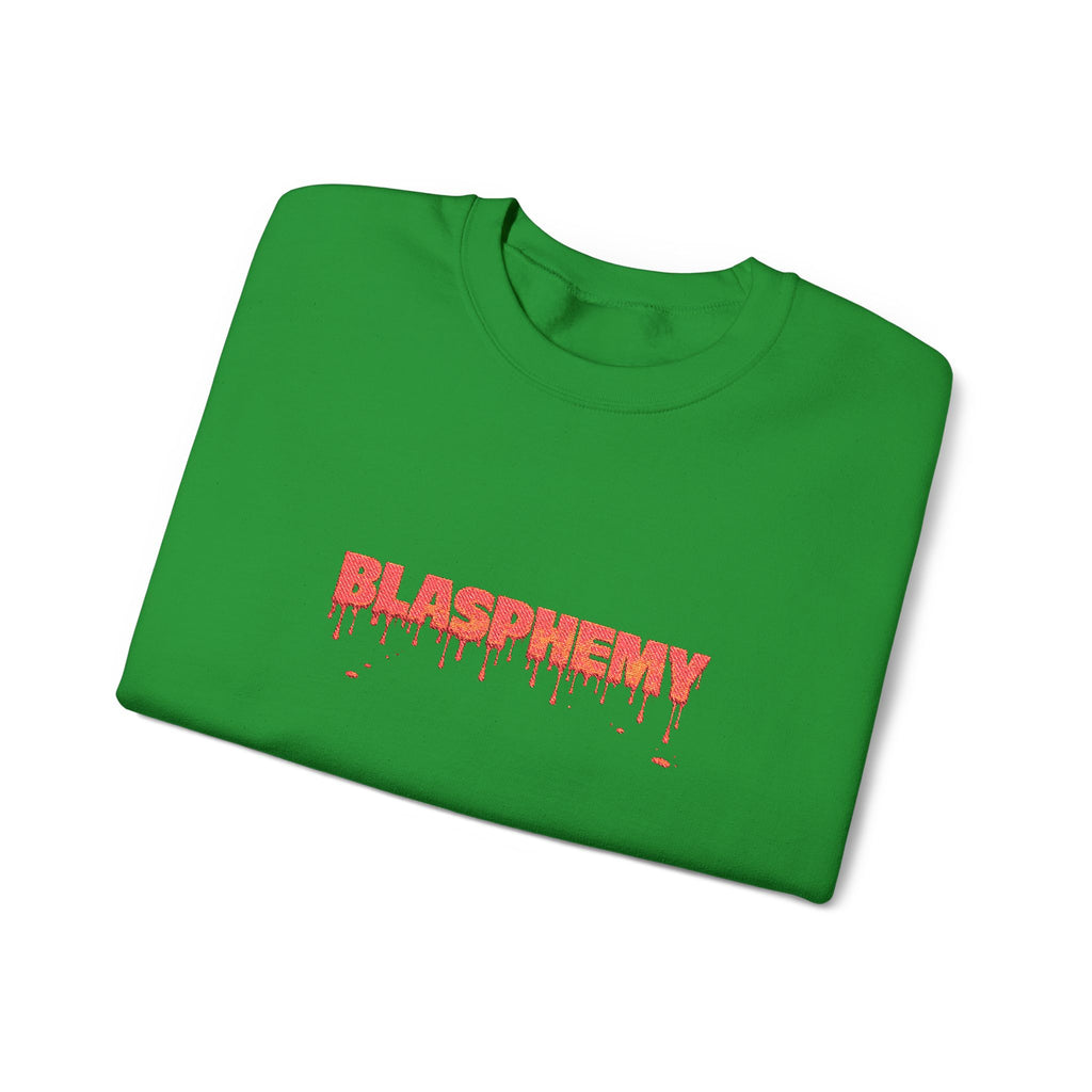 Embroidered Blasphemy Drip Logo Crewneck Sweatshirt