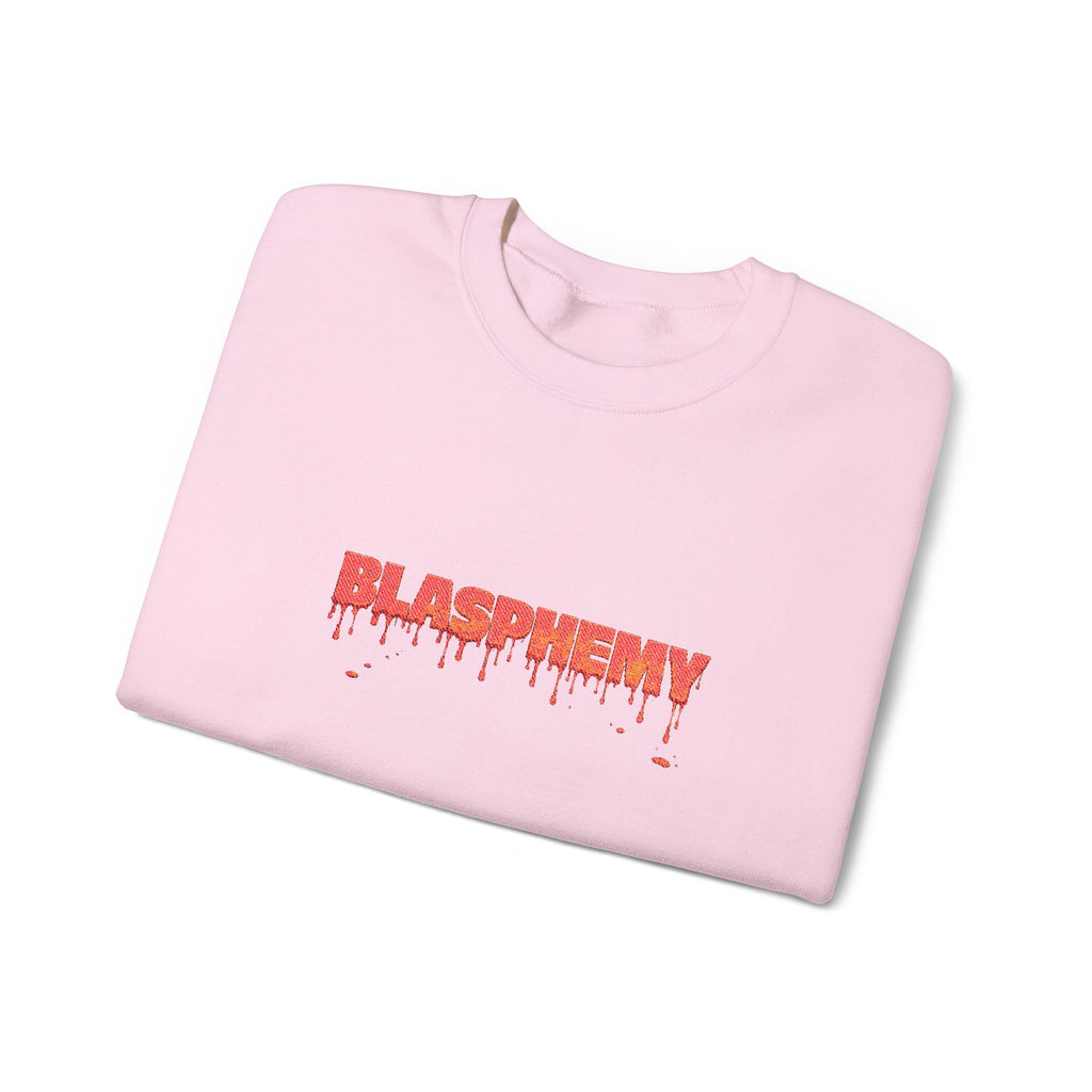 Embroidered Blasphemy Drip Logo Crewneck Sweatshirt