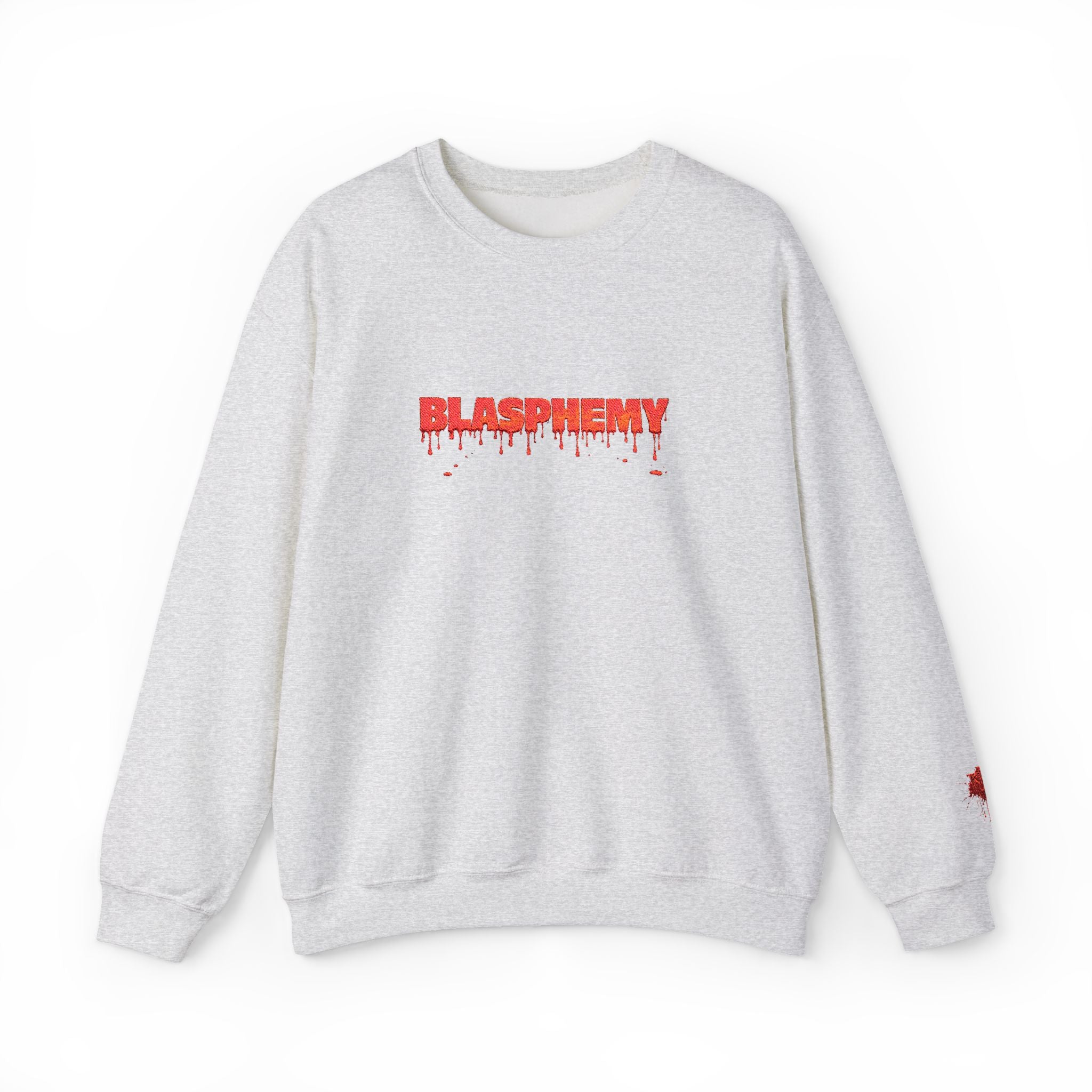 Embroidered Blasphemy Drip Logo Crewneck Sweatshirt