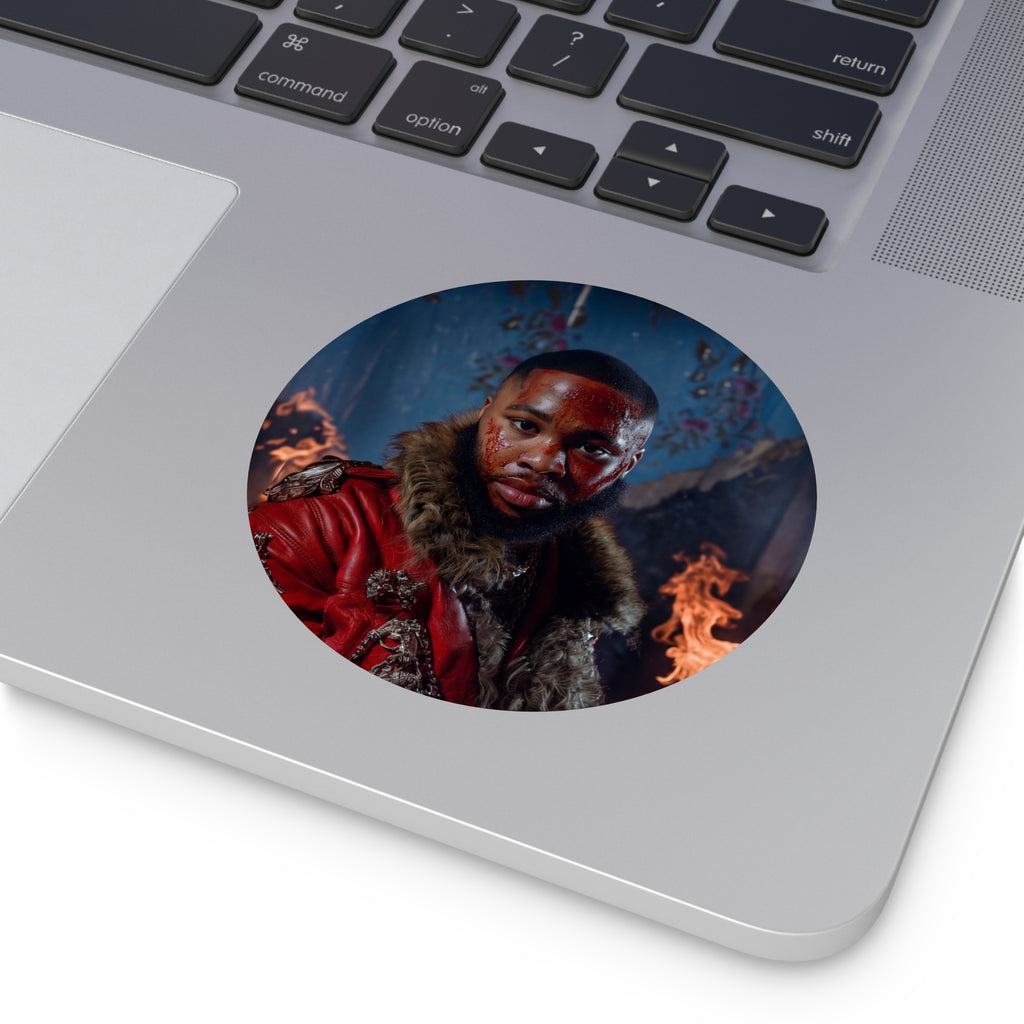 "JULIUS" Round Vinyl Album Cover Sticker