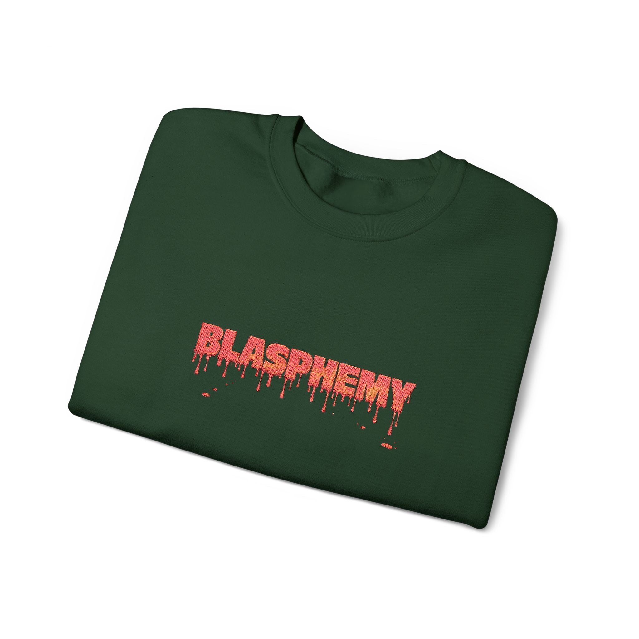 Embroidered Blasphemy Drip Logo Crewneck Sweatshirt