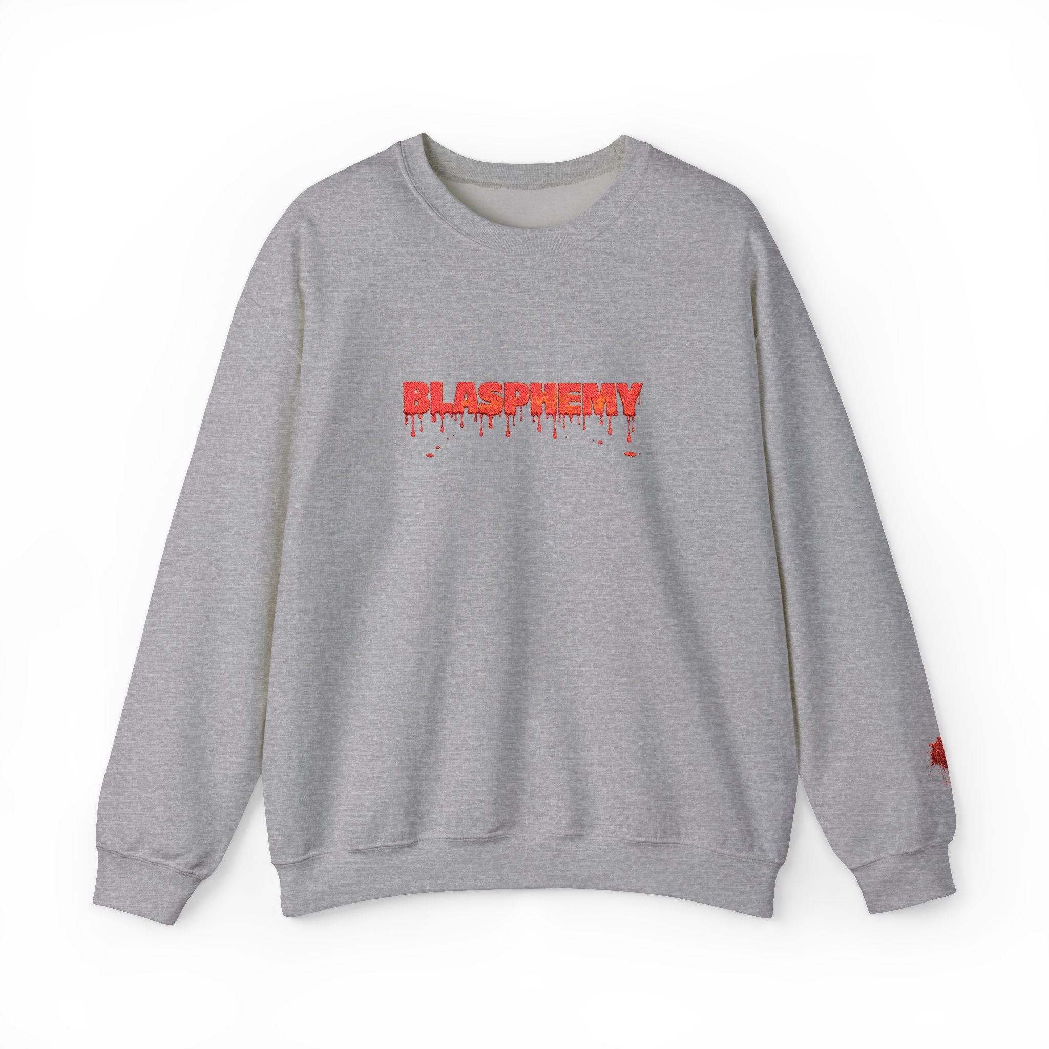 Embroidered Blasphemy Drip Logo Crewneck Sweatshirt