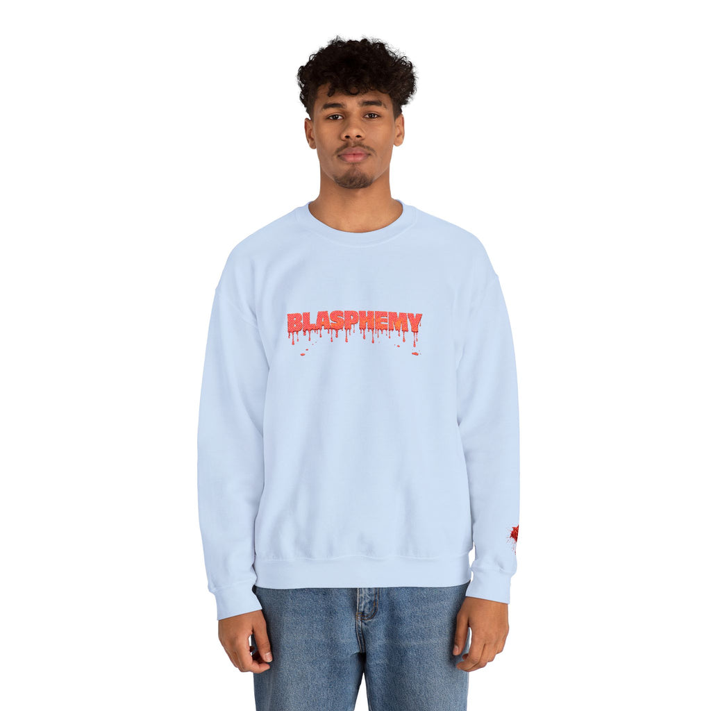 Embroidered Blasphemy Drip Logo Crewneck Sweatshirt