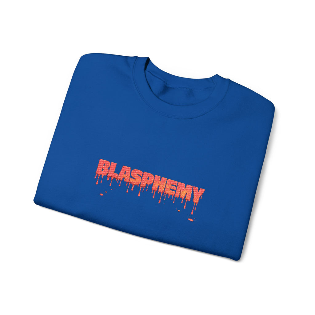 Embroidered Blasphemy Drip Logo Crewneck Sweatshirt