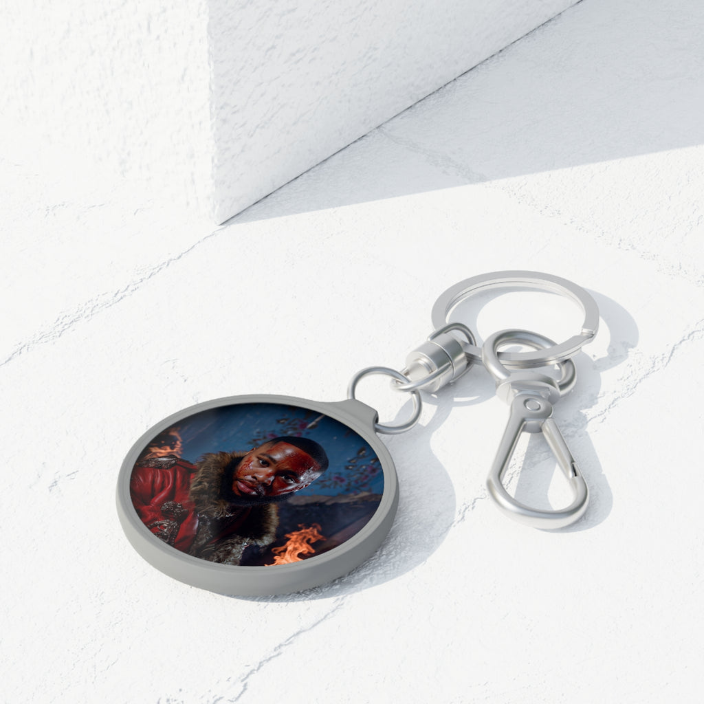 "JULIUS" Round Photo Keychain