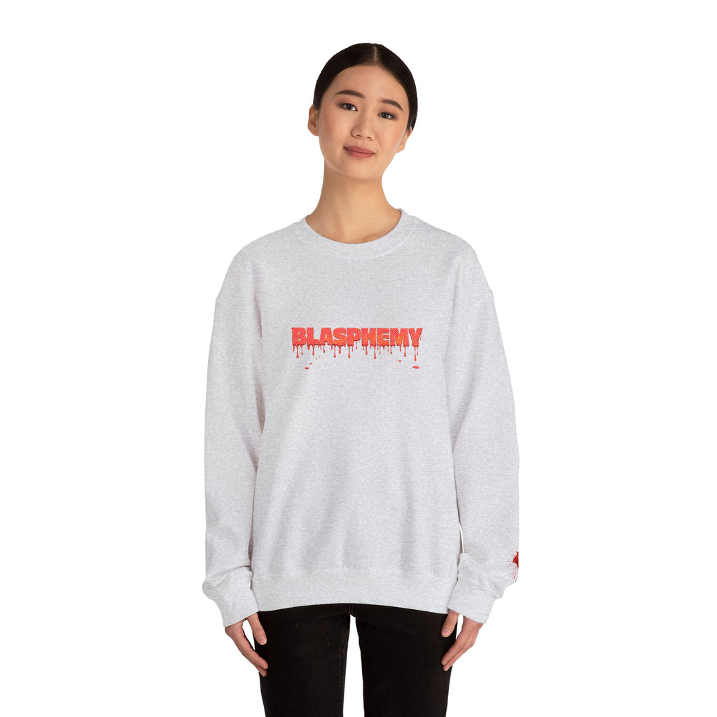 Embroidered Blasphemy Drip Logo Crewneck Sweatshirt