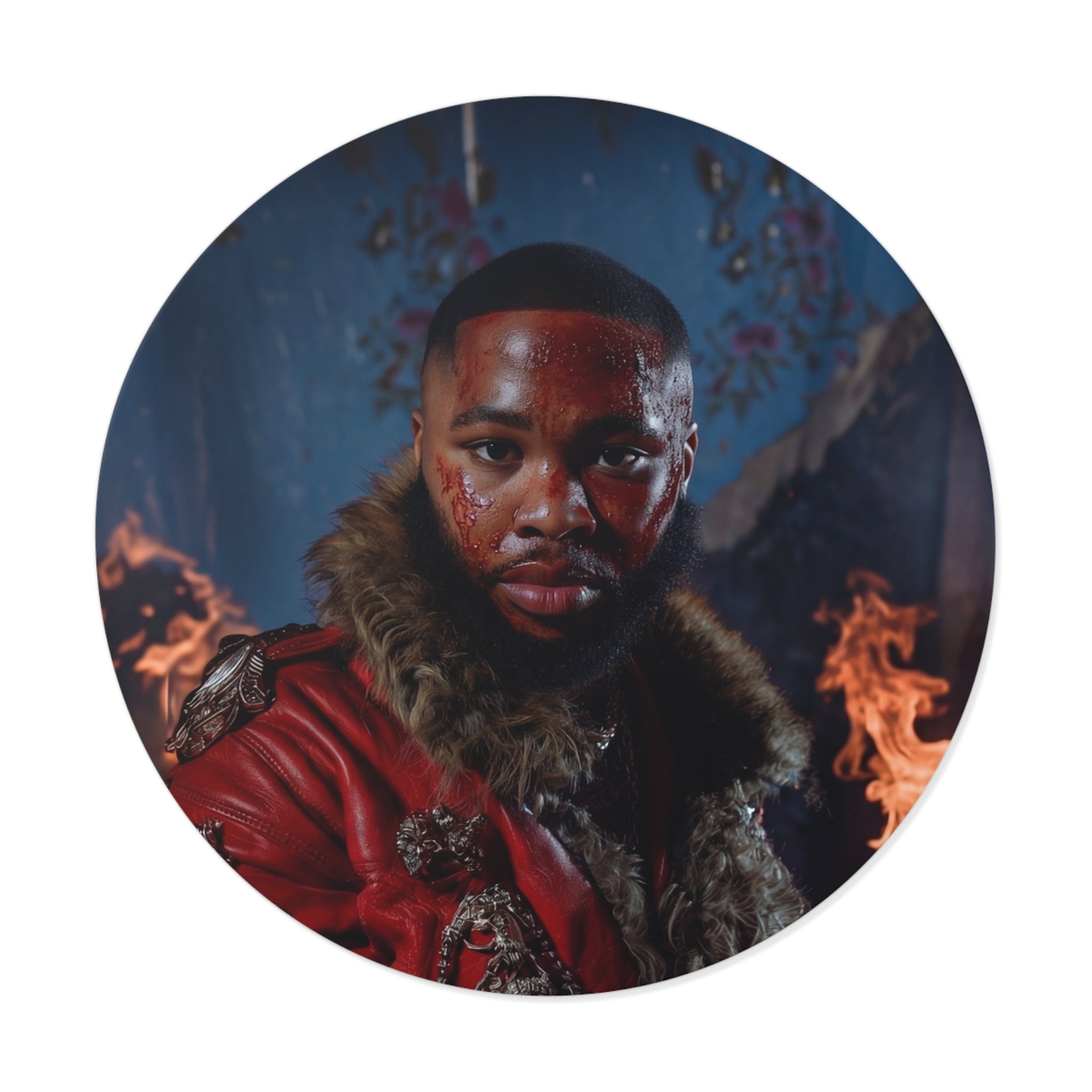 "JULIUS" Round Vinyl Album Cover Sticker