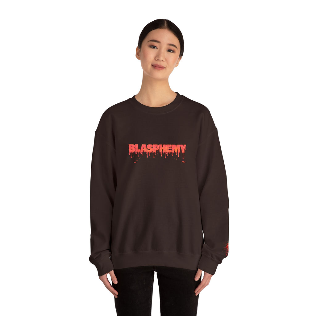 Embroidered Blasphemy Drip Logo Crewneck Sweatshirt
