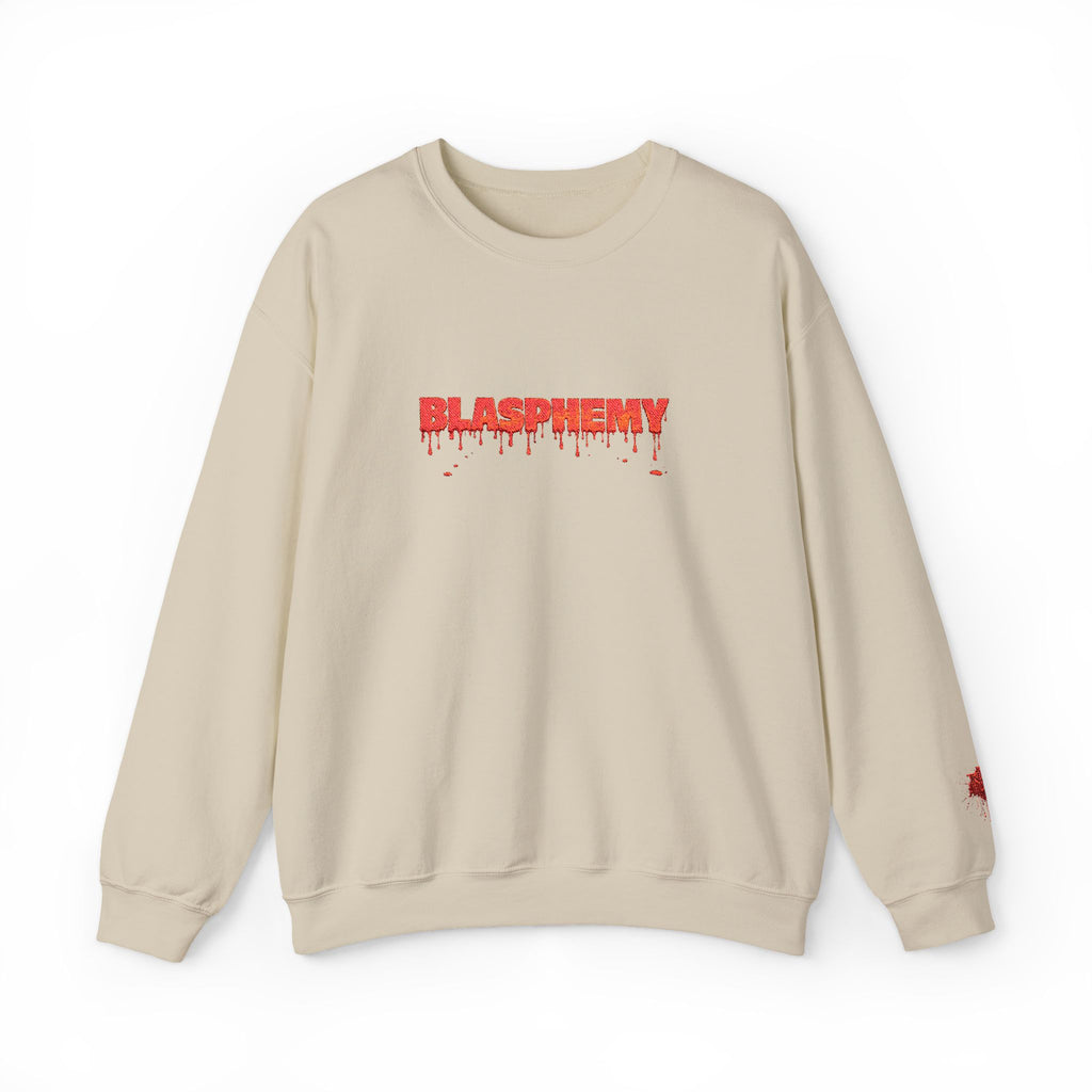 Embroidered Blasphemy Drip Logo Crewneck Sweatshirt