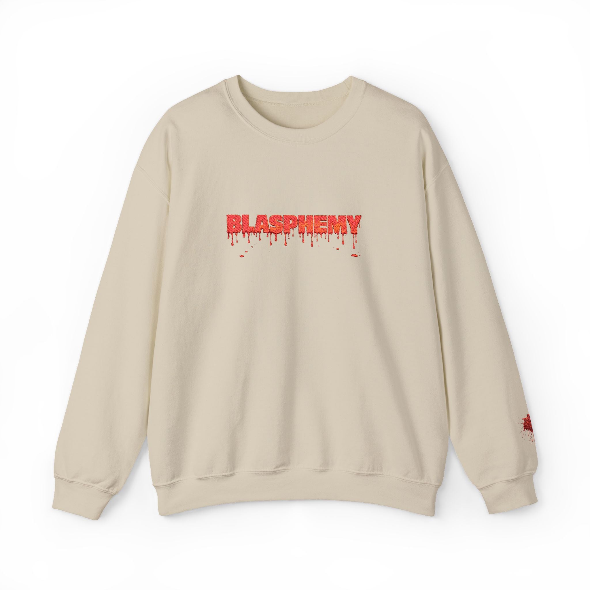 Embroidered Blasphemy Drip Logo Crewneck Sweatshirt