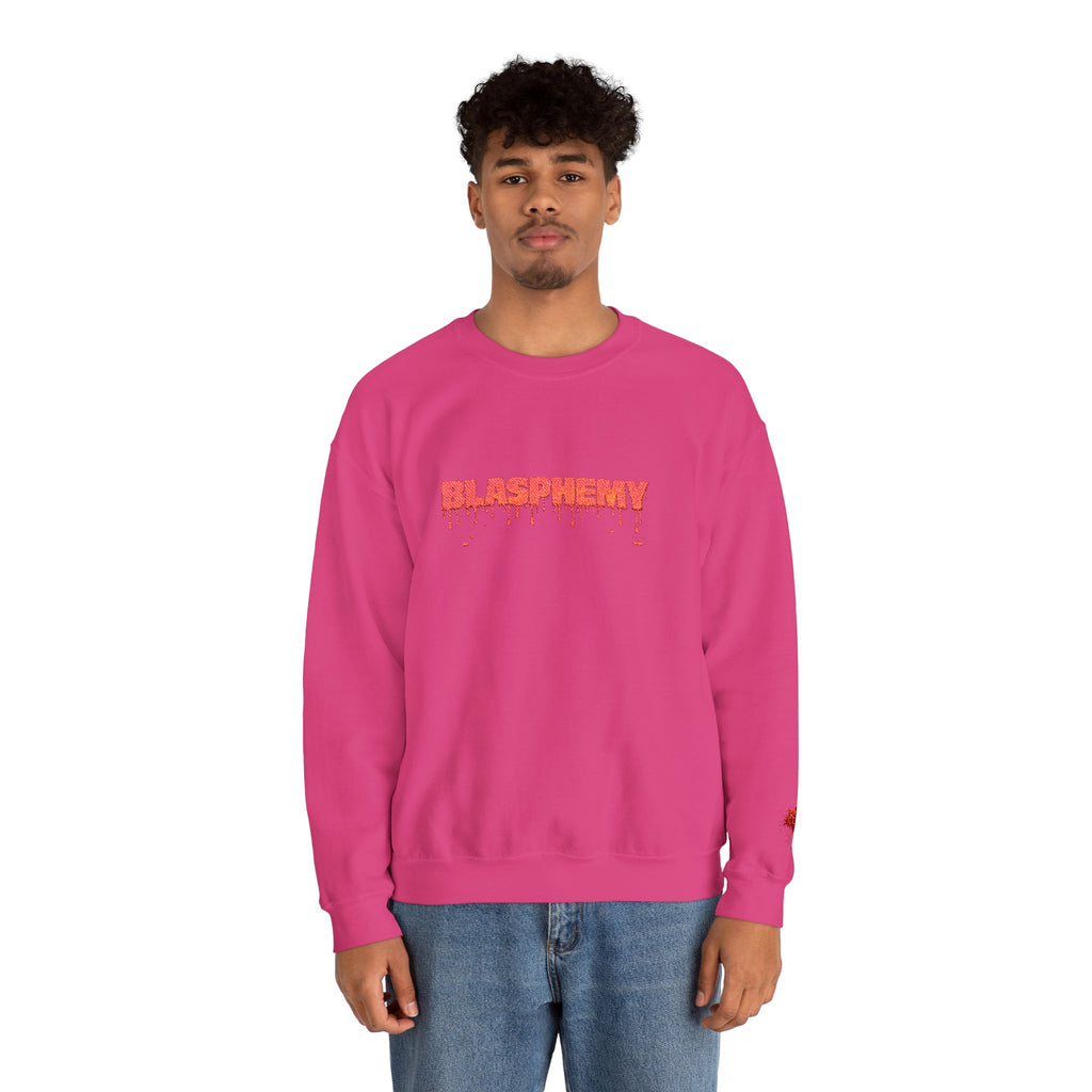 Embroidered Blasphemy Drip Logo Crewneck Sweatshirt