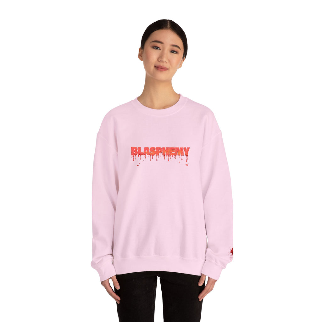 Embroidered Blasphemy Drip Logo Crewneck Sweatshirt