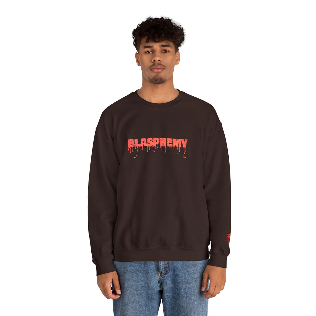 Embroidered Blasphemy Drip Logo Crewneck Sweatshirt