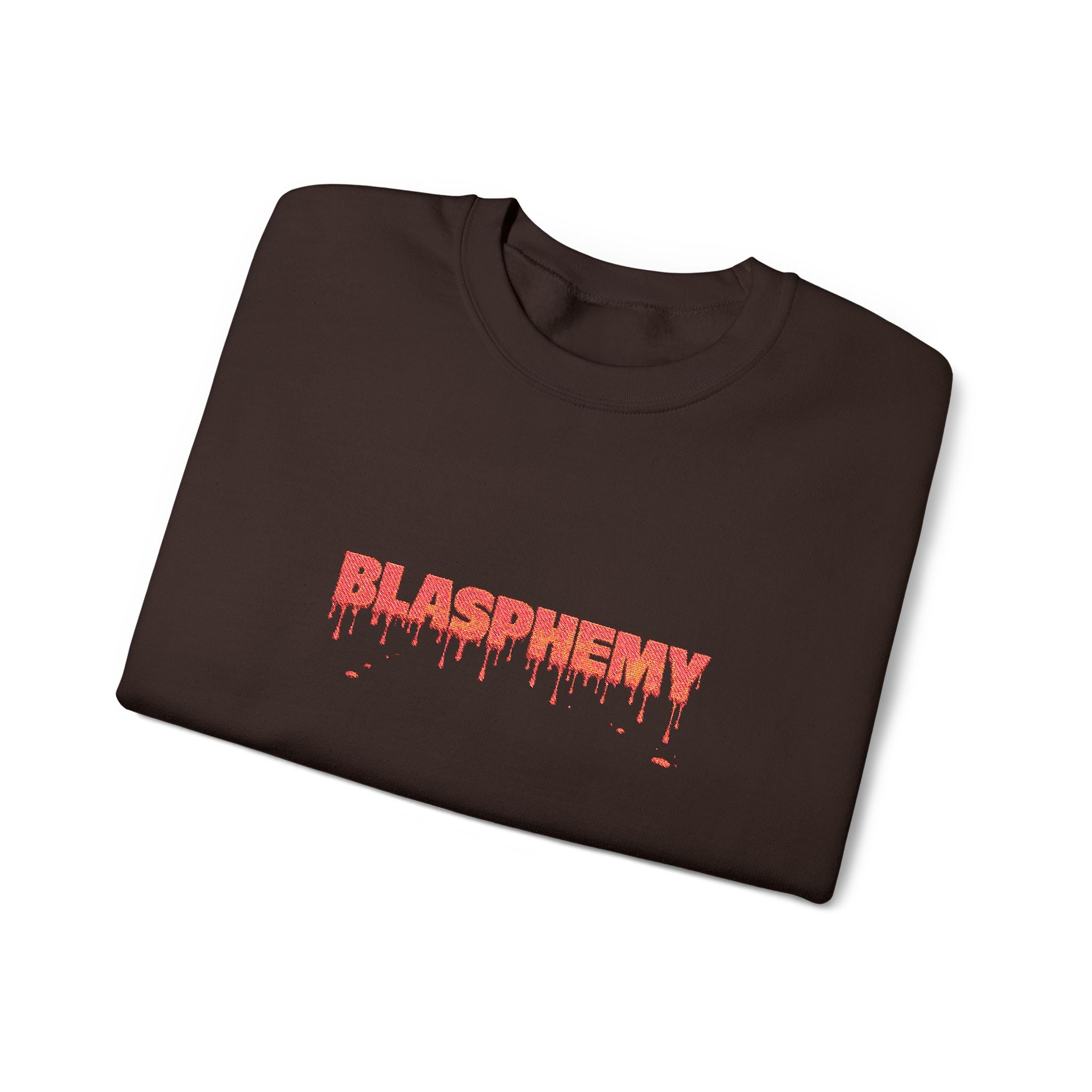 Embroidered Blasphemy Drip Logo Crewneck Sweatshirt