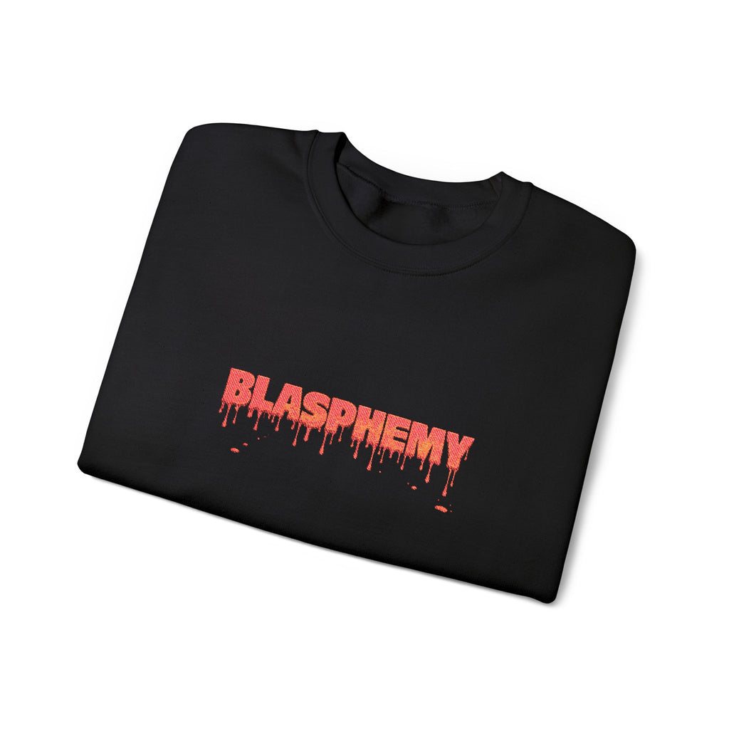 Embroidered Blasphemy Drip Logo Crewneck Sweatshirt