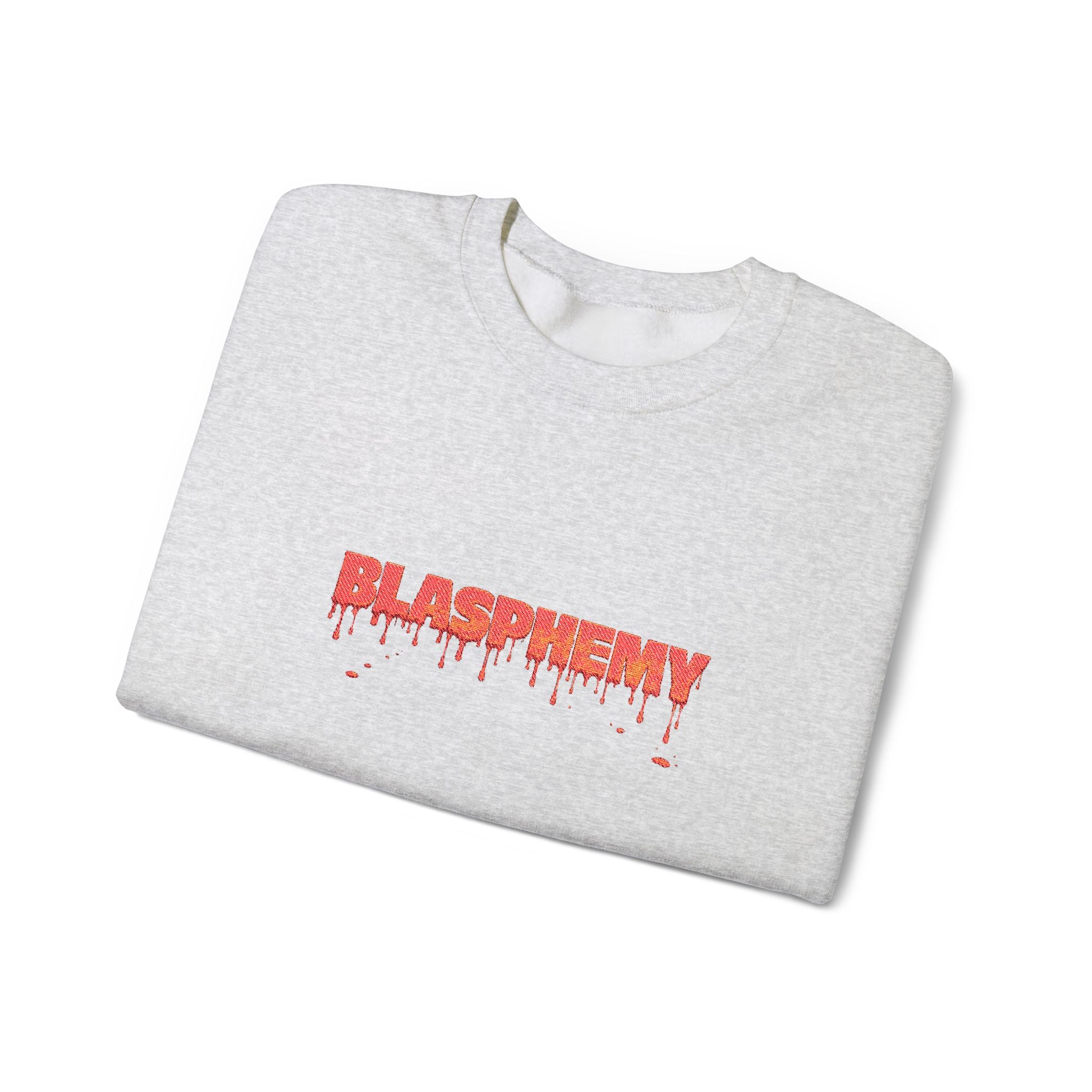 Embroidered Blasphemy Drip Logo Crewneck Sweatshirt