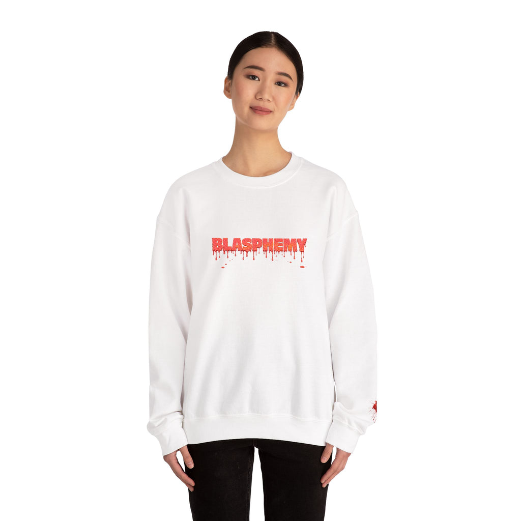 Embroidered Blasphemy Drip Logo Crewneck Sweatshirt