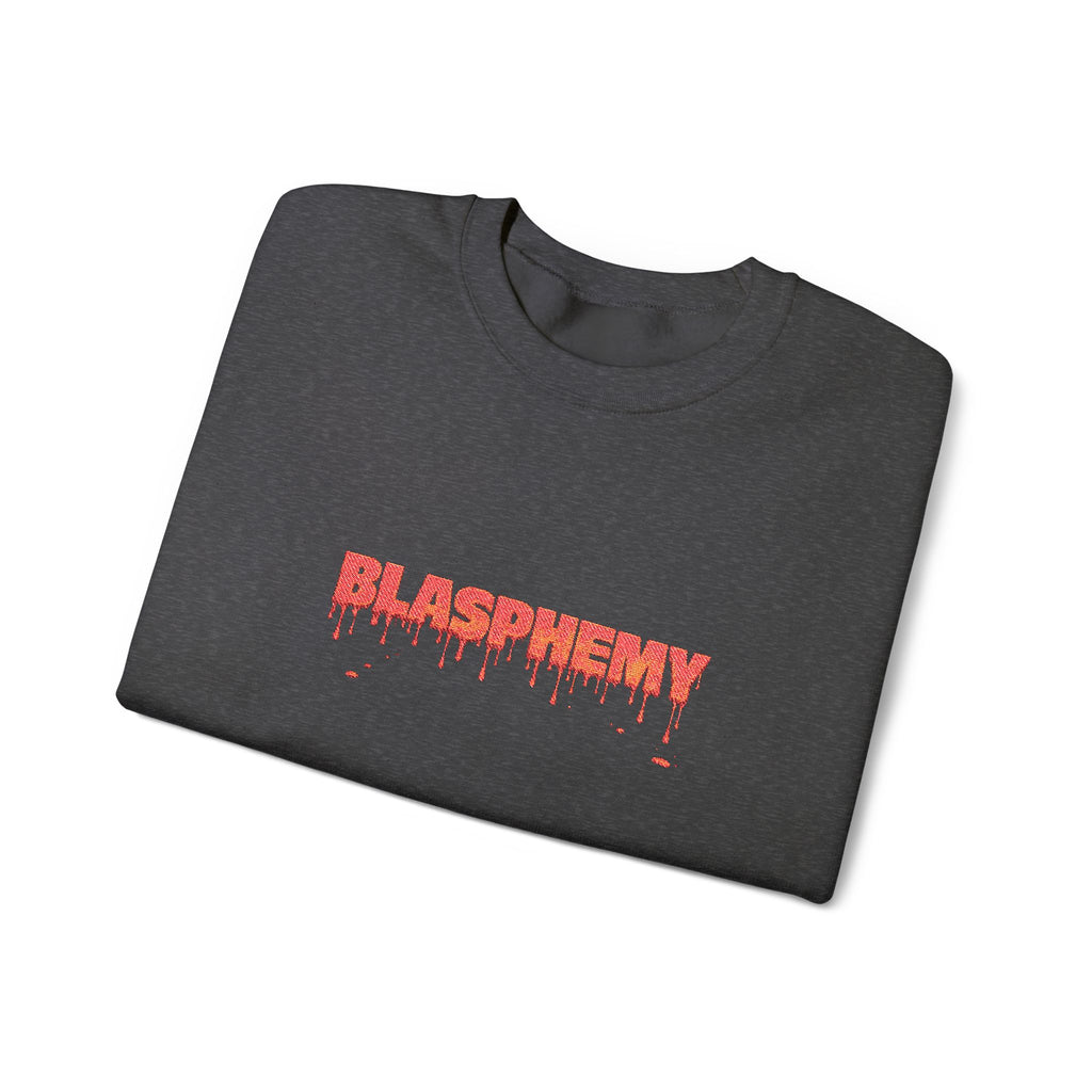 Embroidered Blasphemy Drip Logo Crewneck Sweatshirt