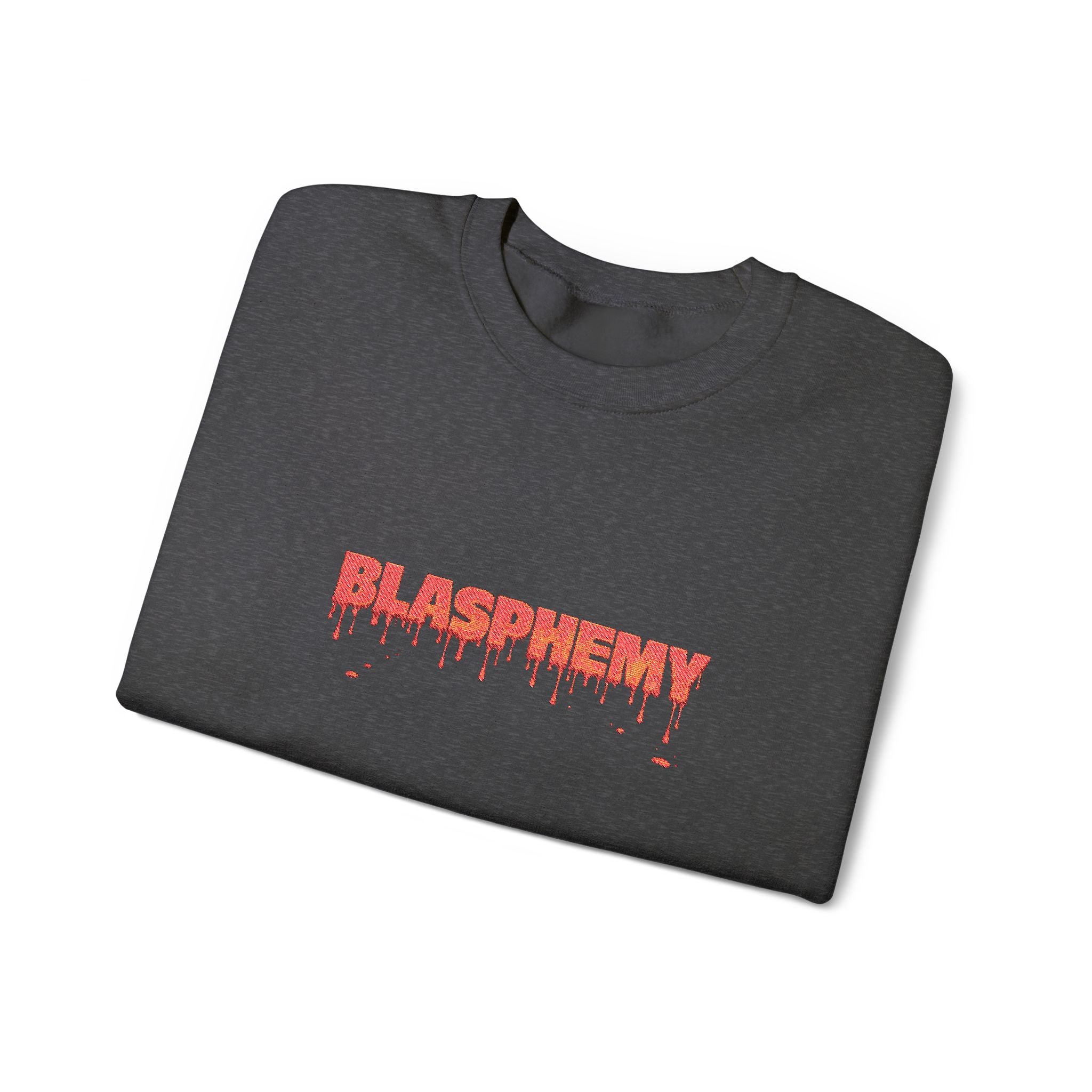Embroidered Blasphemy Drip Logo Crewneck Sweatshirt