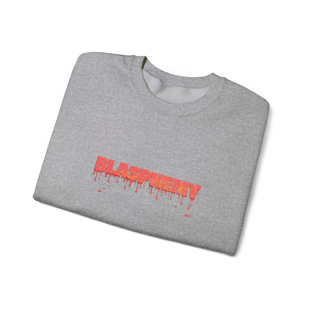 Embroidered Blasphemy Drip Logo Crewneck Sweatshirt