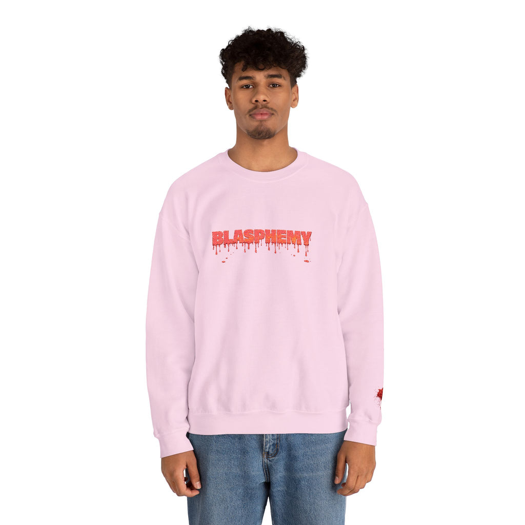Embroidered Blasphemy Drip Logo Crewneck Sweatshirt